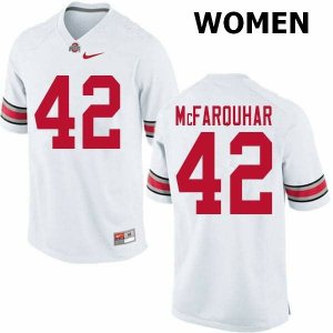 Women's Ohio State Buckeyes #42 Lloyd McFarquhar White Nike NCAA College Football Jersey Official DPP6444YU